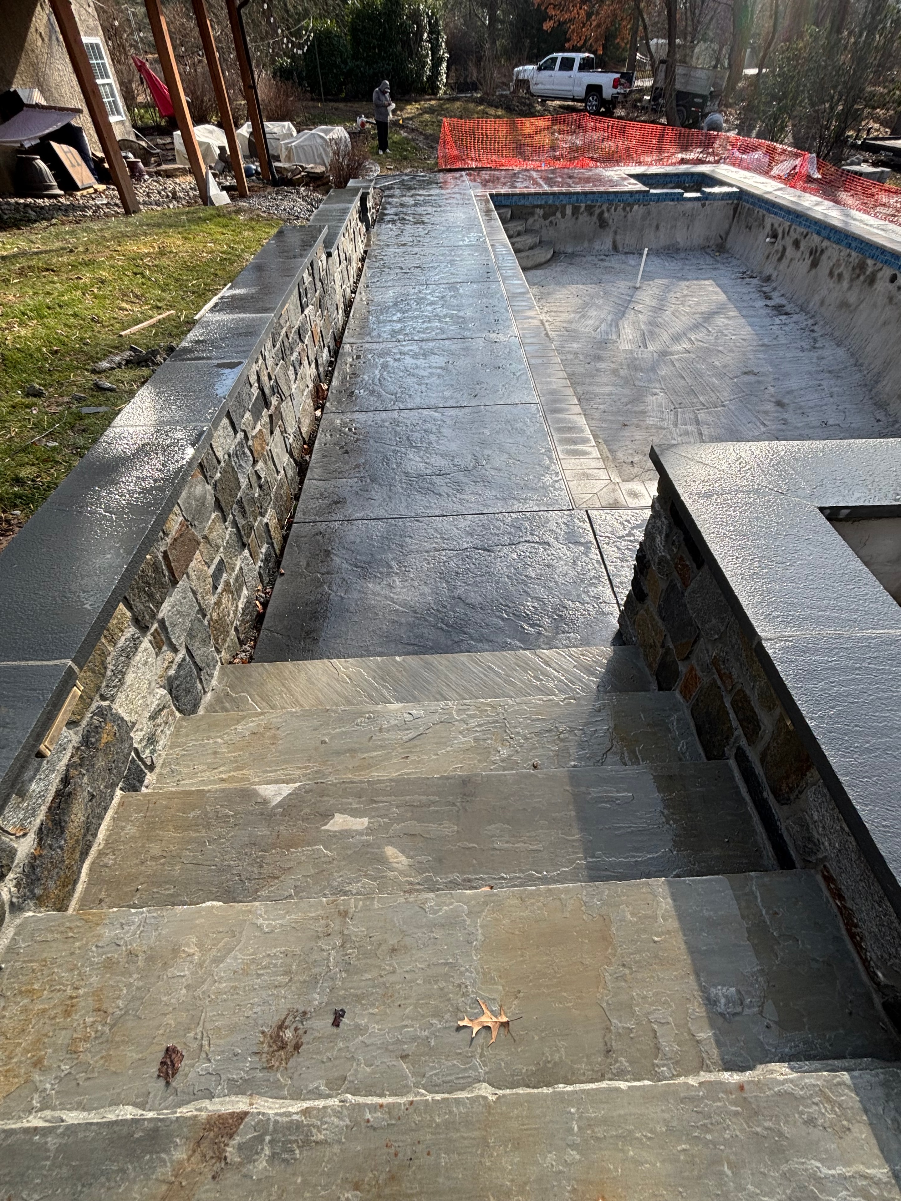 Stone Facade — Large-scale stone facade, Delaware County